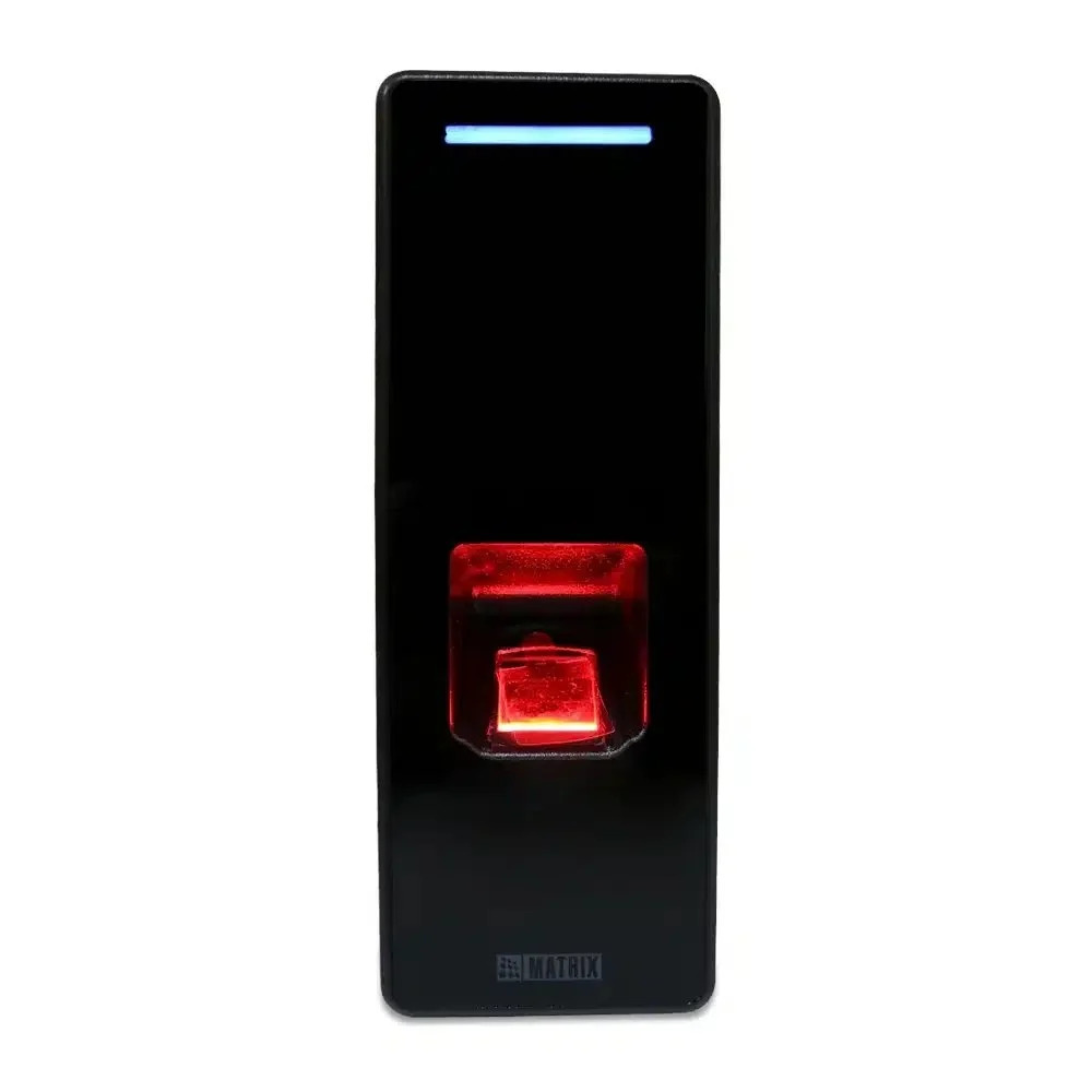 Matrix Fingerprint And Em Prox Card Atom Rd200sfe - Metal, Ip65 And Ik07 Rated | 25,000 Fingerprint Templates, Rs-232/rs-485/wiegand-out, Tamper Detection