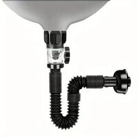 Mitsico Retractable Sink Water Drain Pipe - Abs Material, Free Size, Multicolor | Anti-clogging Stopper, Odor-resistant Design, Tool-free Installation