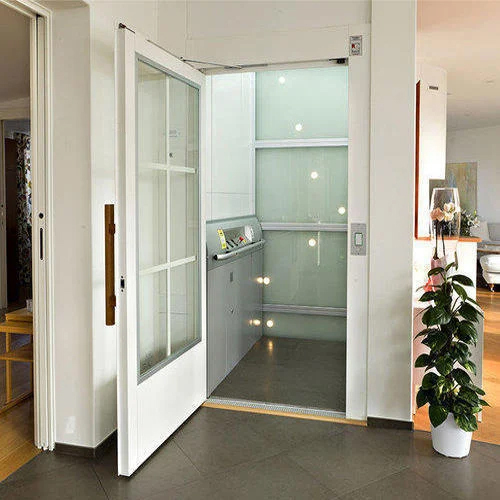 Automatic House Elevator - Stainless Steel Design | Electric/Hydraulic Power Supply 1-2 Person Load Capacity Calling Box Control