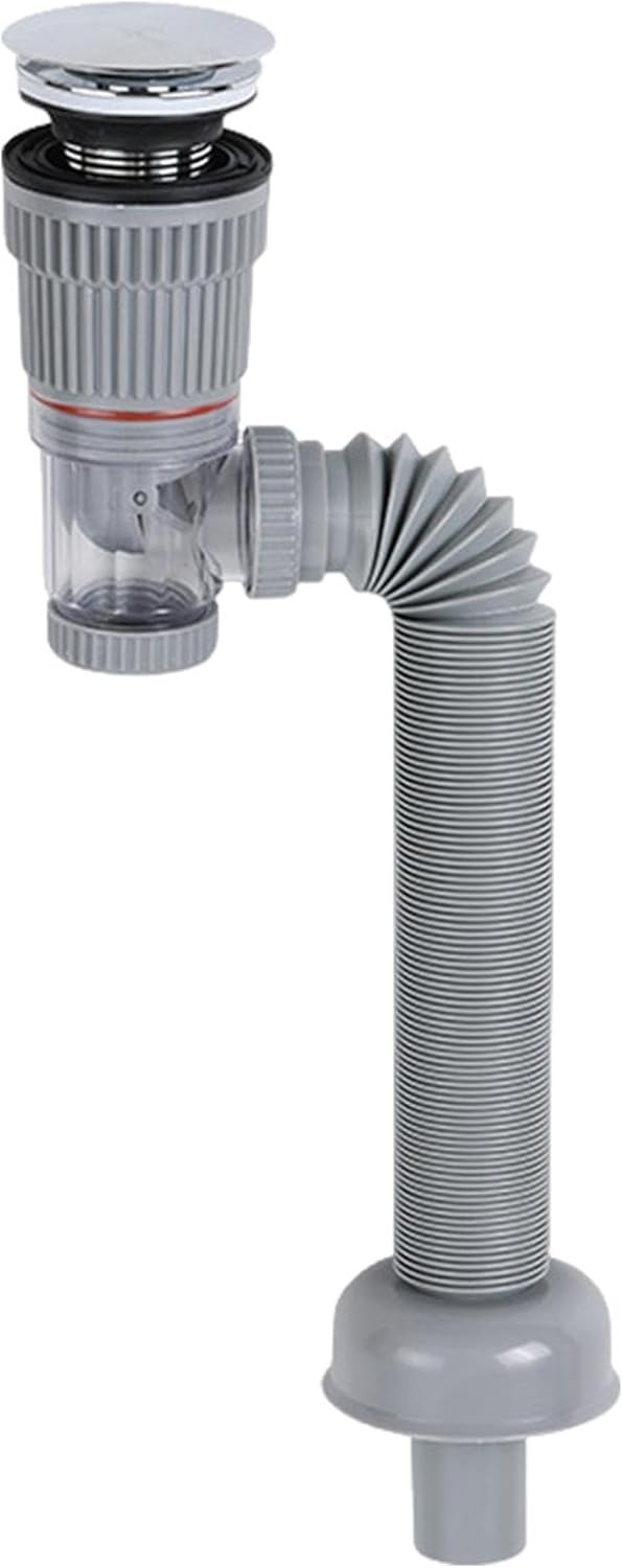 Mitsico Kitchen Sink Drain Pipe, Abs Plastic | Anti-clogging, Heat Resistant, Easy Clean, Smart Drain Technology, Compatible With Most Sinks