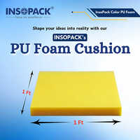 1x1 Feet Pu Foam Cushion - Smooth Texture, 3-inch Thickness, Rectangle Shape | Versatile For Furniture, Automotive, And Decor Applications