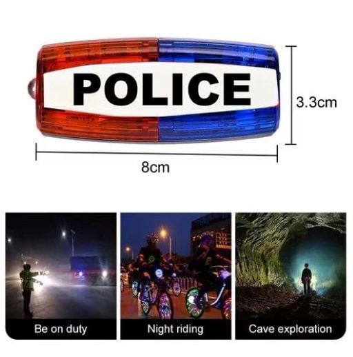 Police Shoulder Light - Dimension (L*w*h): 10cm X 6cm X 5cm Centimeter (Cm)