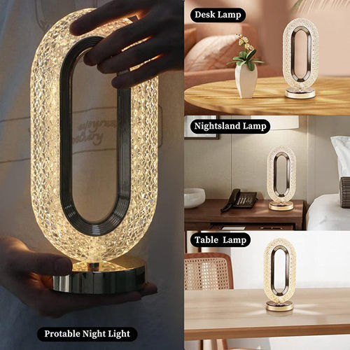 Crystal Table Lamp - Color: Changing Yellow