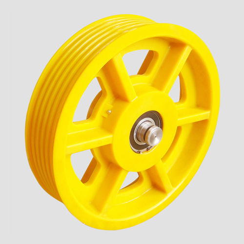 Elevator Pulley - Color: Yellow