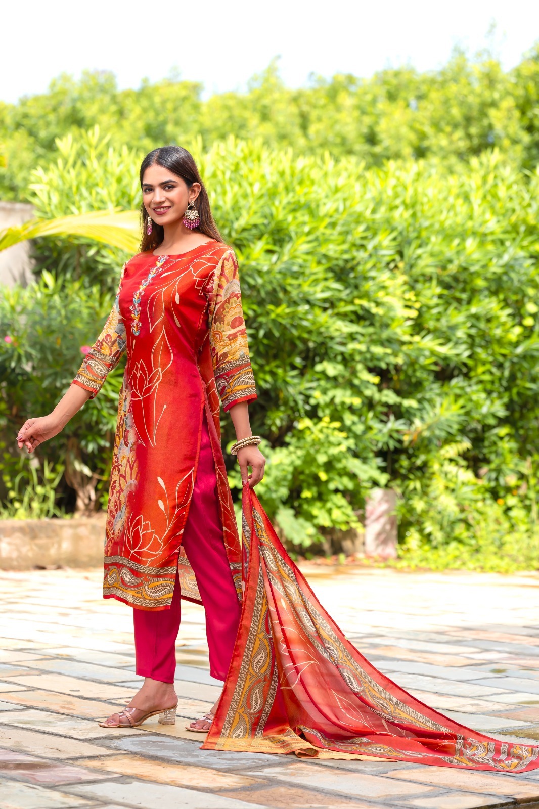 Readymade 3 Piece Kurti With Hand Embroidery A Perfect For All Seasons | Mora Couture - Attributes: Comfortable & Soft