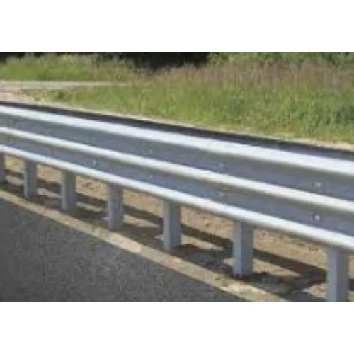 W Beam Crash Barrier - Color: Silver