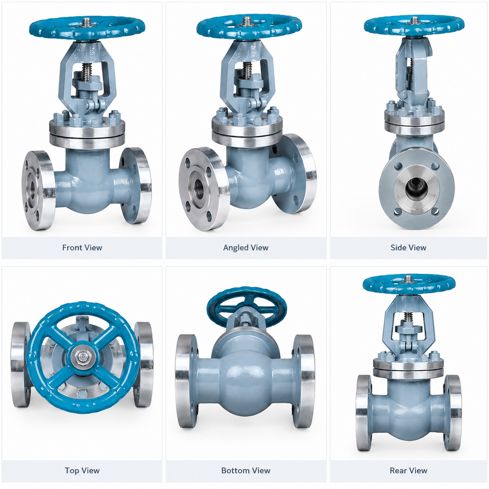 Leader WCB Gate Valve - Cast Iron 1/2 Inch | Polished Silver Finish, 10 Bar Pressure Rating, Air Flow Regulation for Industrial Applications