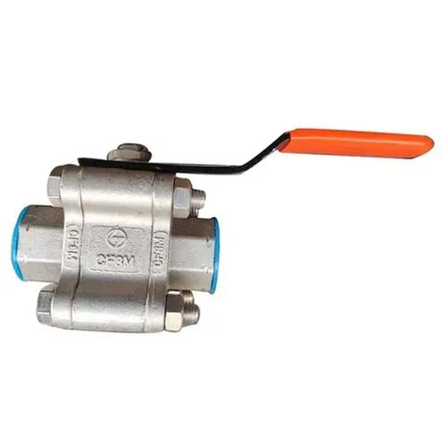 L And T Cf8M Three Piece Ball Valve - Color: Silver