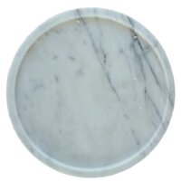 White Marble Plate - Shape: Round
