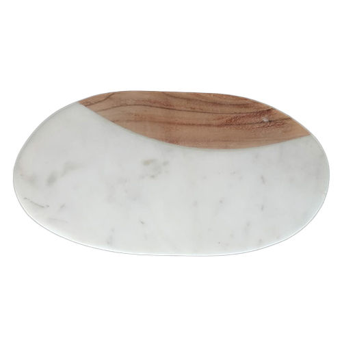 Marble Designer Plate - Color: White