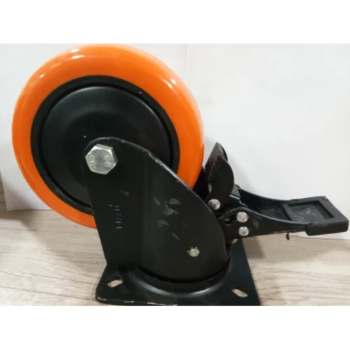 Orange PU Caster Wheel