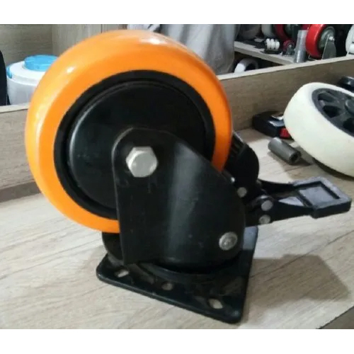 Orange PU Caster Wheel