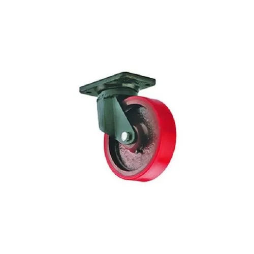 Heavy Duty Pu Castor Wheel - Color: Red