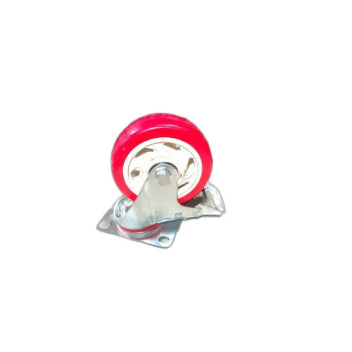 Pvc 4 Inch Break Wheels - Color: Red