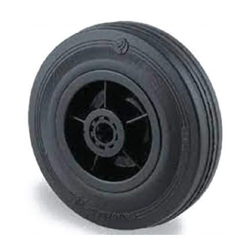 Heavy Duty 4 Inches Solid Rubber Wheel - Color: Black