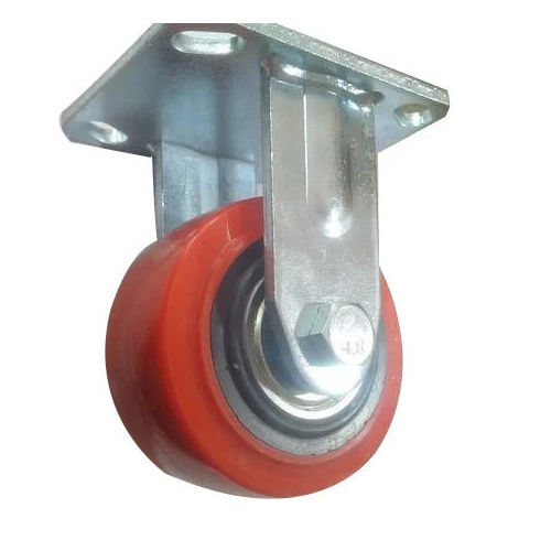 Pu Caster Trolley Wheel - Color: Red