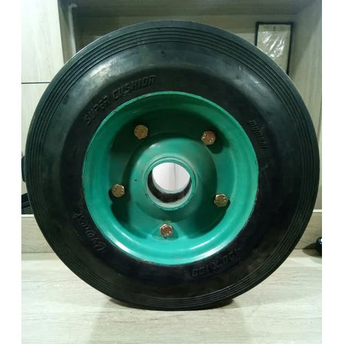 Solid Rubber Wheel - Color: Black