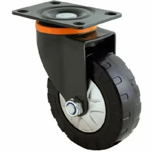 Medium Duty Single Ball Bearing Anti Skid Pu Casters - Color: Black