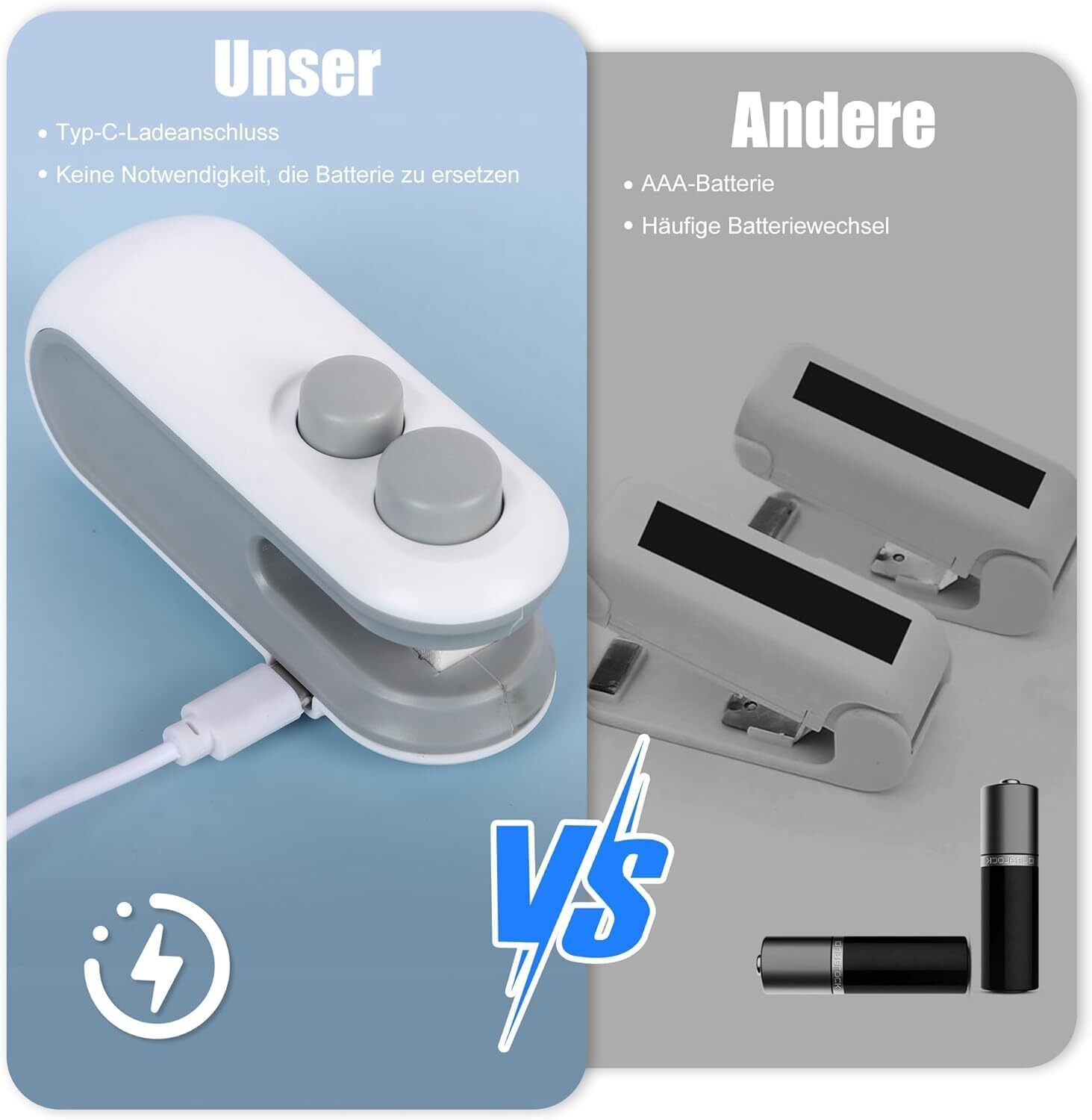Rechargeable Mini Bag Sealer & Cutter - Stainless Steel, 400mah Battery | 2-in-1 Design, No Preheat, Magnet Back For Easy Storage