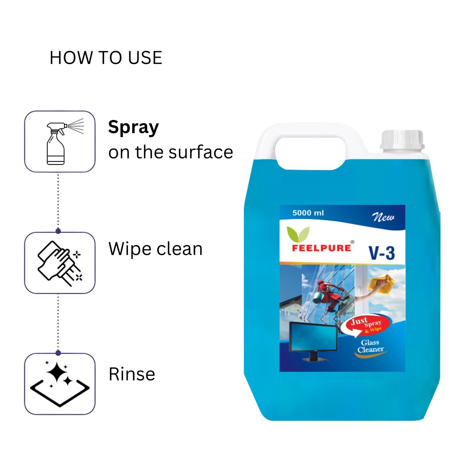 Glass Cleaner 500 Ml - Color: Blue