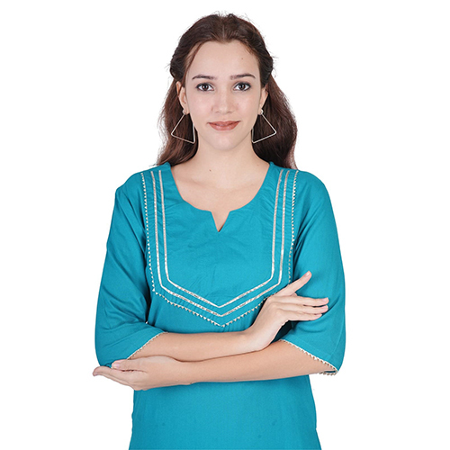 Rayon Full Sleeve Kurti With Pant