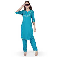 Rayon Full Sleeve Kurti With Pant