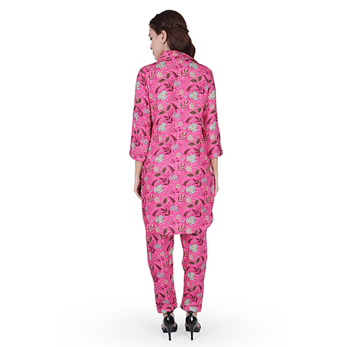 Rayon Printed Co-ord Set - Customized Size, Full Sleeve Design | Washable Fabric For All Seasons