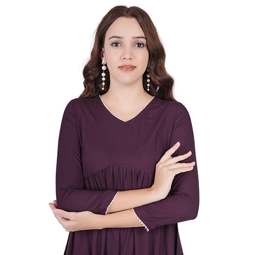 Fancy Naira Cut Kurti With Pant - Cotton Fabric, Custom Size, Multiple Color Options | Stylish Casual & Daily Wear For All Ages, Washable Elegance