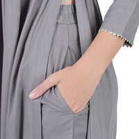 Grey Naira Cut Kurti With Pant