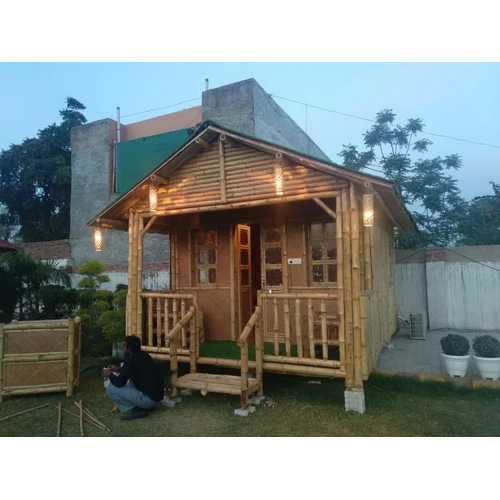 Bamboo Hut Houses - Color: Brown