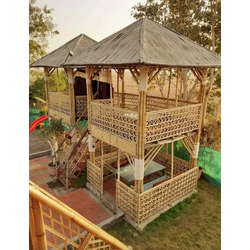 बाँस का हस्तनिर्मित घर
