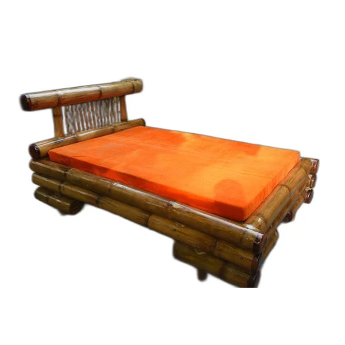 Bamboo Double Bed - Color: Brown