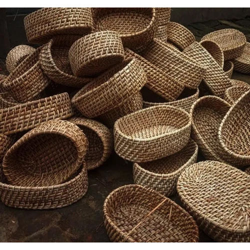 Bamboo Cane Basket - Color: Brown