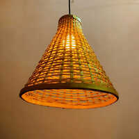 Bamboo Wall Hanging Lamp - Sustainable Bamboo, Elegant Design , Warm Ambient Light & Easy Installation