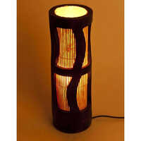 Bamboo Table Lamp - High-quality Bamboo, Perfect Size For Tabletops , Modern Brown Elegance