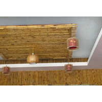 Bamboo Hanging Lamp - High-quality Bamboo Material, Decoration Size, Brown Color | Modern Design, Cozy Electric Warm Light