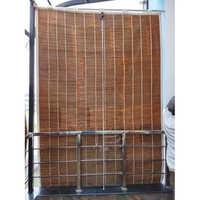 Bamboo Roller Blind - High-quality Bamboo, Various Sizes, Warm Brown Color - Polished Surface Finish, Modern Design, Easy Pull Cord Operation