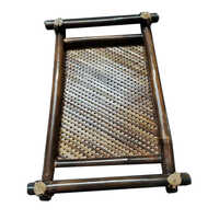 Brown Bamboo Tray - 16x12 Inches , Antique Style With Polished Surface, Ideal For Kitchen Use And Serving Food Or Drinks
