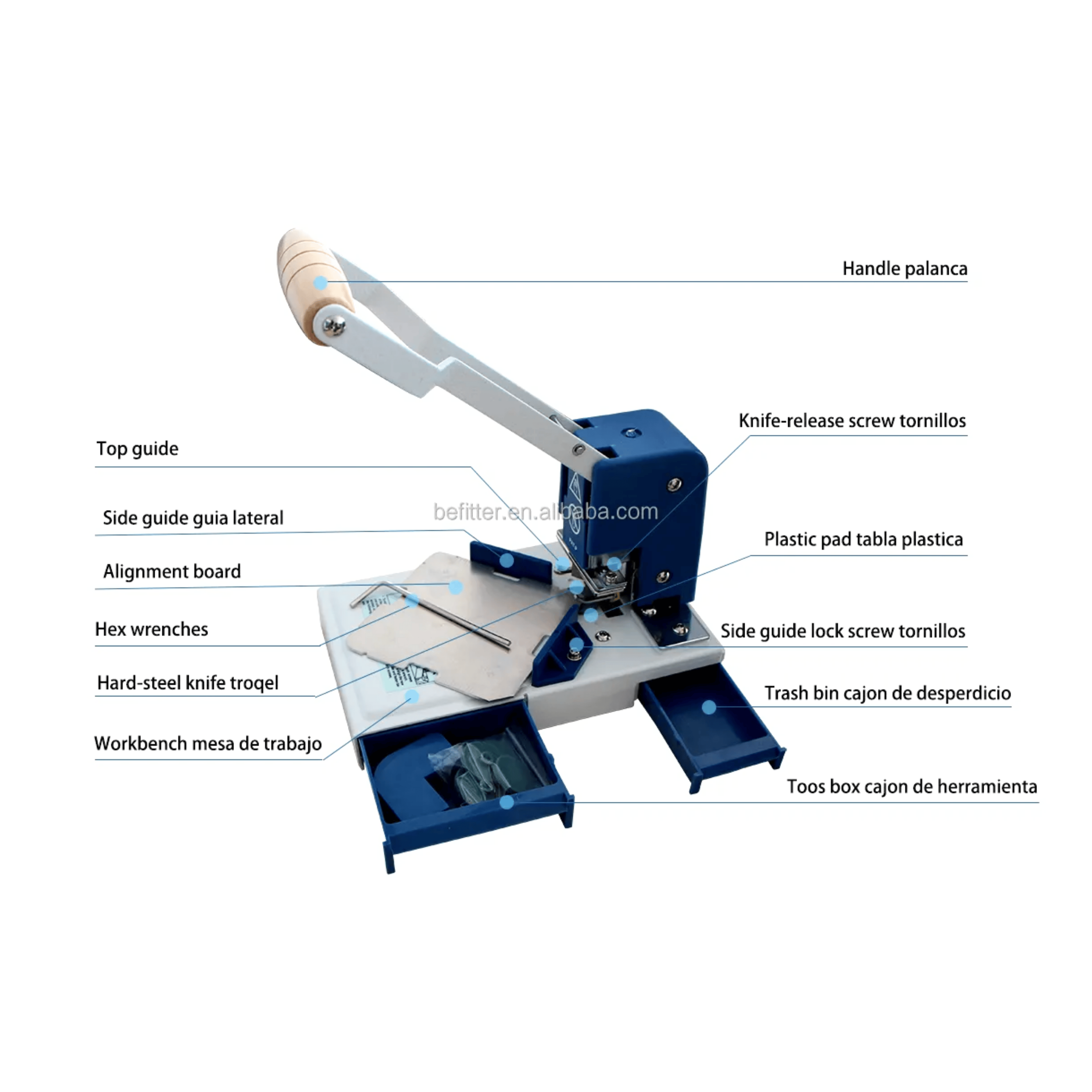 6 in 1 Heavy Duty Desktop Round Corner Cutter Machine