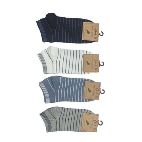 Ankle Length Socks - Multicolor Striped Design | All Season Comfort for Men