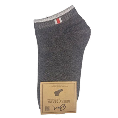 Ankle Length Grey Color Socks - Feature: Washable