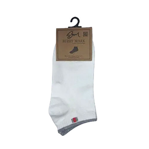 Mens Socks Ankle Length - Color: White