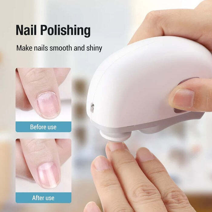 2-in-1 Electric Nail Clippers Nail File with Light