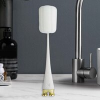 Silicone Bottle Cleaning Foam Brush with Plastic Long Handle