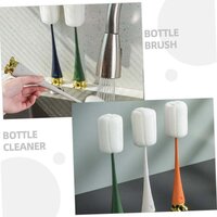 Silicone Bottle Cleaning Foam Brush with Plastic Long Handle