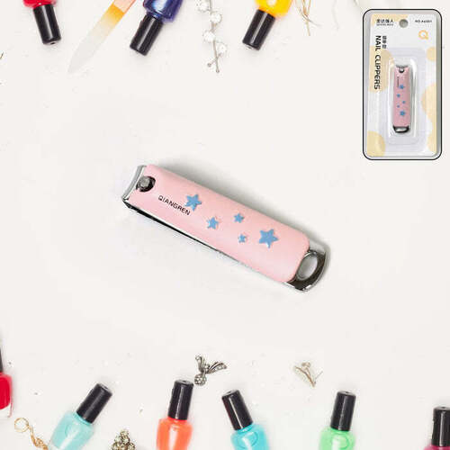 Cute Nail Clipper with Nail Catcher, Nail File - Stainless Steel