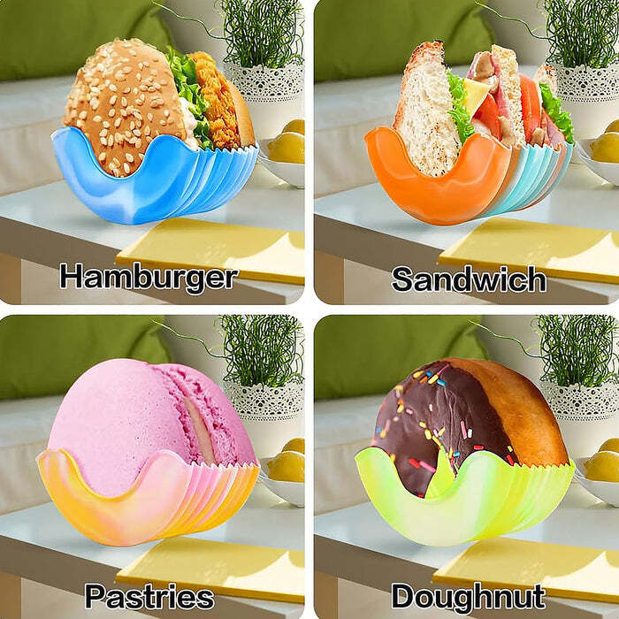 Silicone Burger Holder Snack Holder
