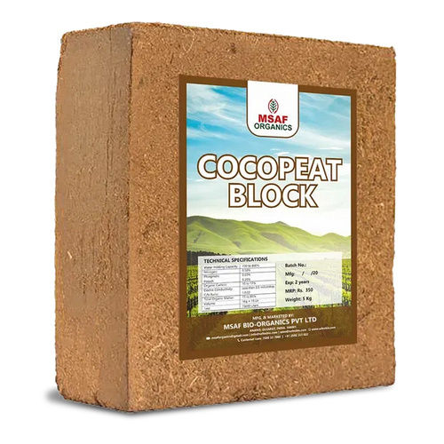 5Kg Cocopeat Block - Color: Brown