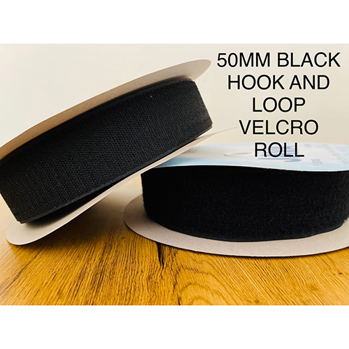 50mm Black Velcro Hook And Loop Tape Roll