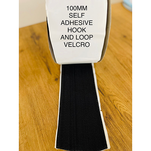 100Mm Self Adhesive Velcro Hook And Loop Tape - Color: White/Black